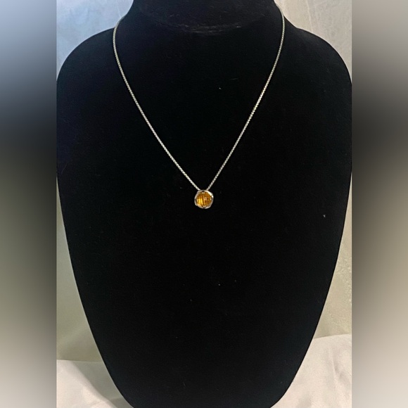 Designer Sterling Silver Citrine Necklace from Peter Thomas Roth - Picture 7 of 15